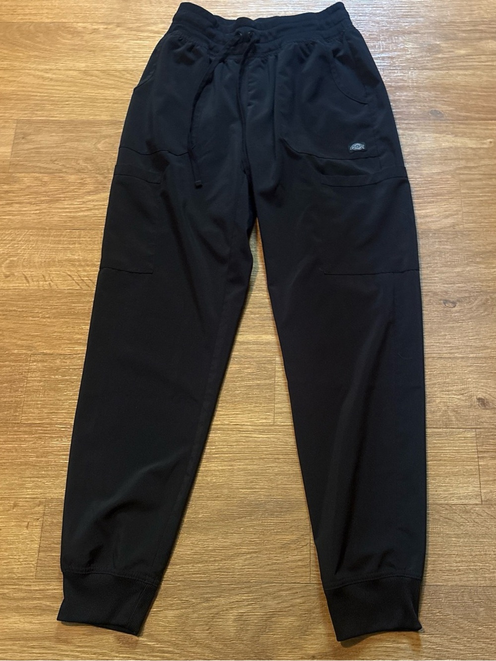 Dickies Scrub Pants Pull On Elastic Waist Tapered Leg Black Women’s Sz S